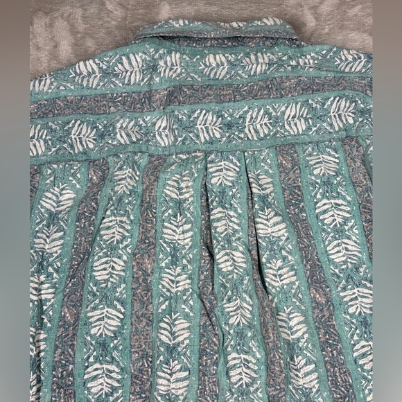 Cooke Street Honolulu Cotton Hawaiian Tropical Turquoise Button Down Shirt XL - Picture 11 of 14